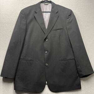 Wilke Rodriguez Blazer Men’s 44R Gray Wool Sport Coat‎ Reflective Lining